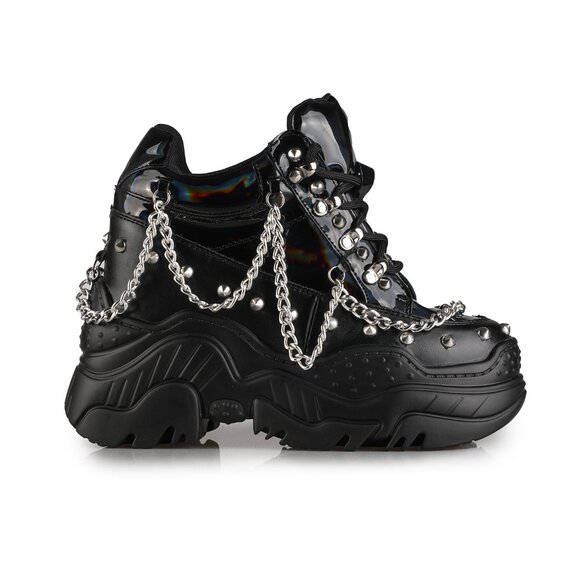 SPACE CANDY Interstellar Black Hologram Platform Sneaker - Picture 2 of 3